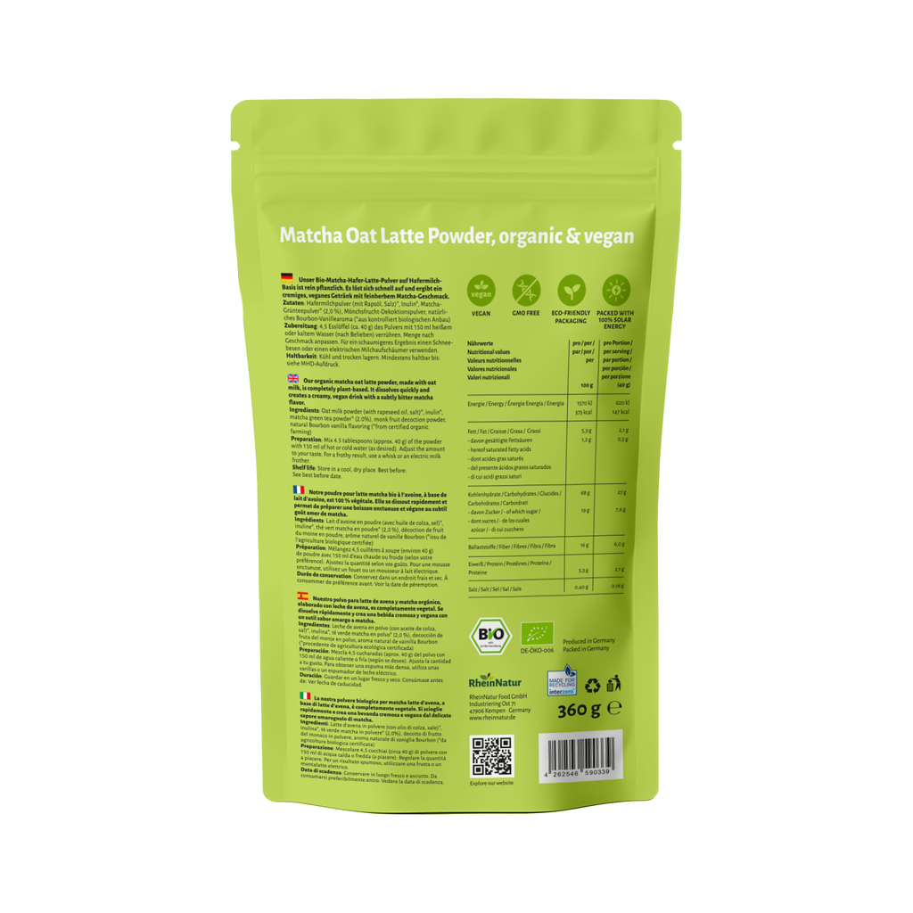 Organic Matcha Oat Latte