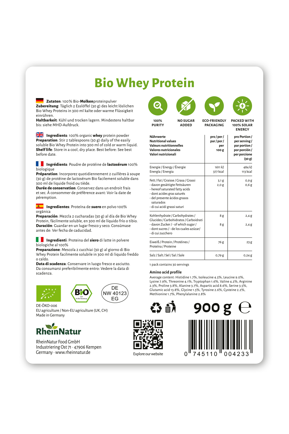 Organic Whey-Protein - Natural