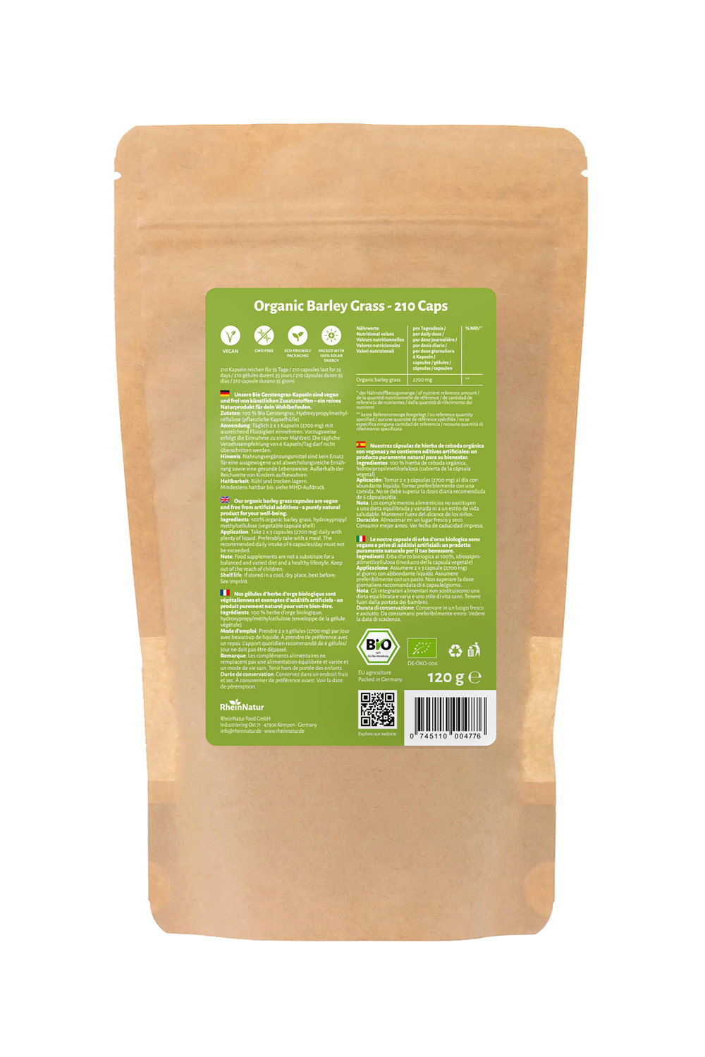 Organic Barley Grass Caps