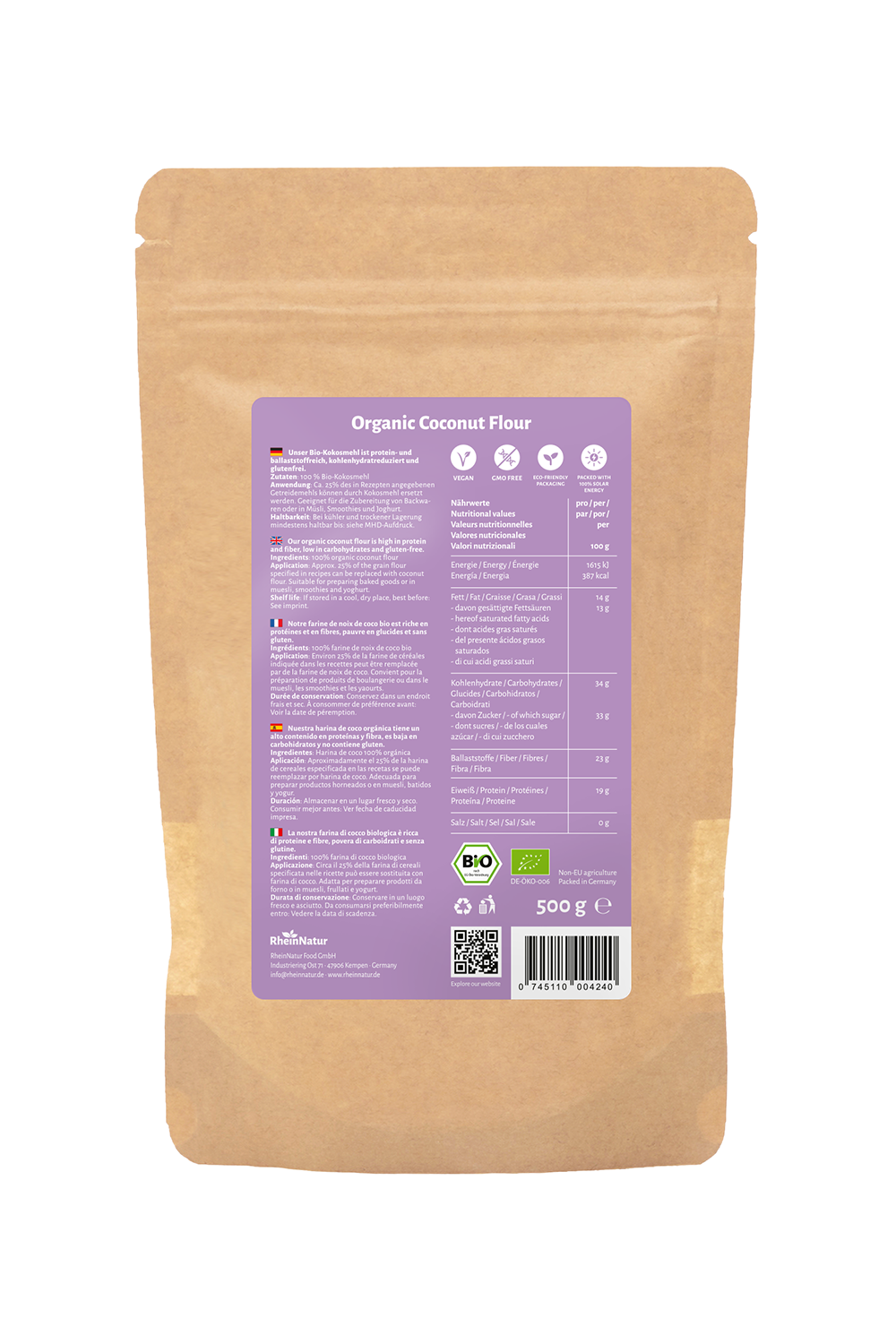 Organic coconut flour